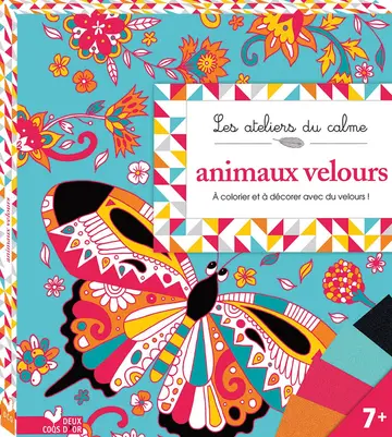 Cover of Animaux velours - boite avec accessoires - a colorier et decorer avec du velours
