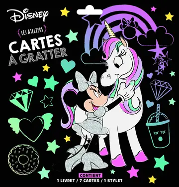 Cover of Minnie et la licorne - pochette les ateliers - cartes a gratter - disney - 7 cartes