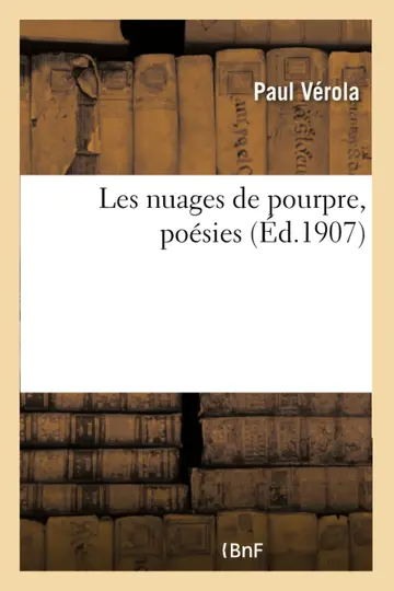 Cover of Les Nuages de Pourpre, Posies