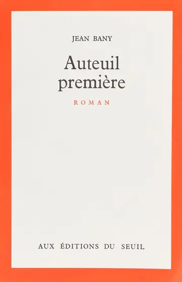 Cover of Auteuil premiere