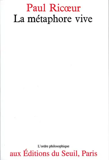 Cover of La metaphore vive