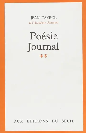 Cover of Poesie-journal - tome 2 - vol2