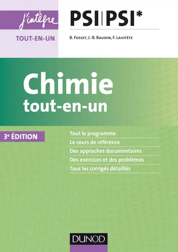 Cover of Chimie tout-en-un psi-psi* - 3ed