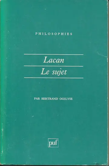 Cover of Lacan le sujet n.12