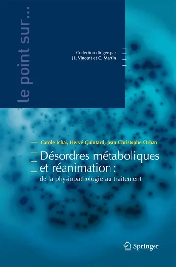 Cover of Desordres Metaboliques Et Reanimation