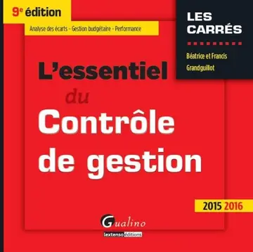 Cover of L'essentiel du controle de gestion 2015-2016 - neuvième édition