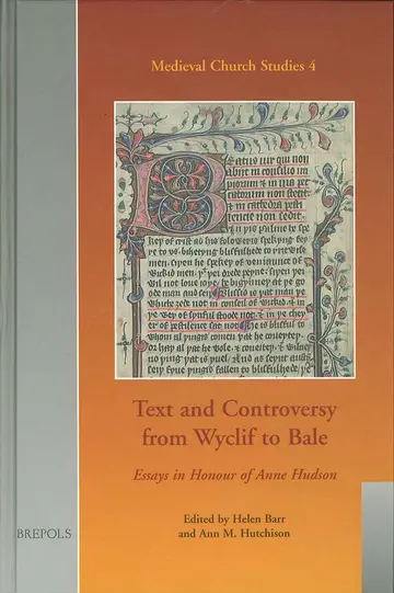 Cover of Text and Controversy from Wyclif to Bale