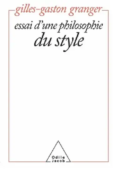 Cover of Essay on a Philosophy of Style / Essai d'une philosophie du style