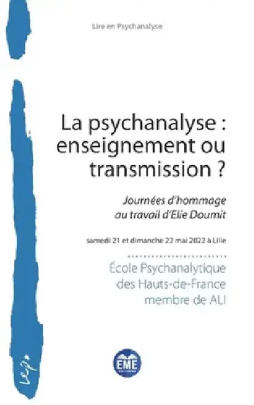 Cover of La psychanalyse
