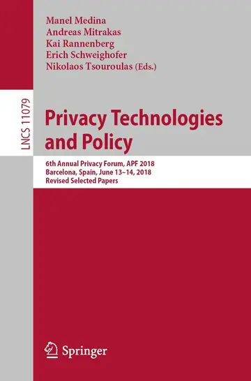 Cover of Privacy Technologies and Policy