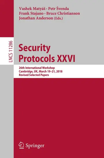 Cover of Security Protocols XXVI