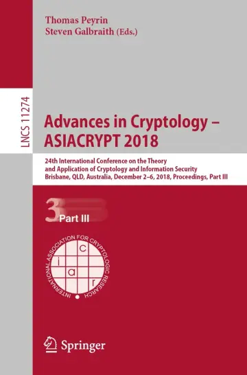 Cover of Advances in Cryptology – ASIACRYPT 2018