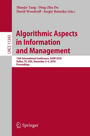 Cover of Algorithmic Aspects in Information and Management