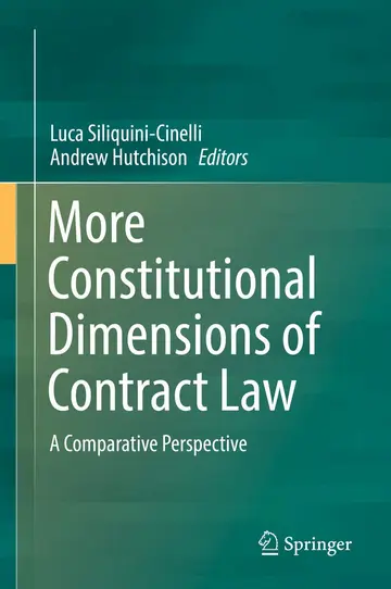 Cover of More Constitutional Dimensions of Contract Law