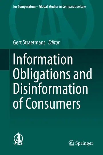 Cover of Information Obligations and Disinformation of Consumers