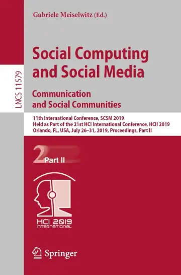 Cover of Social Computing and Social Media. Communication and Social Communities
