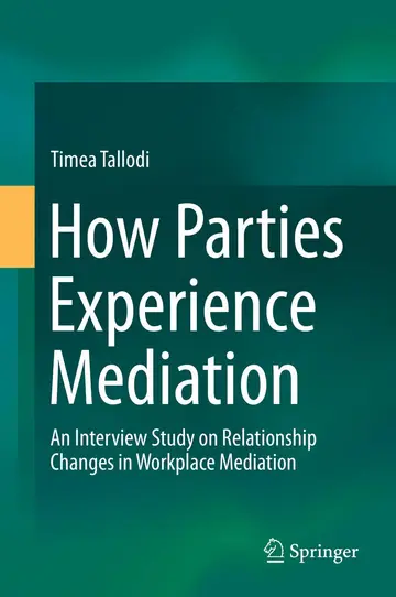 Cover of How Parties Experience Mediation