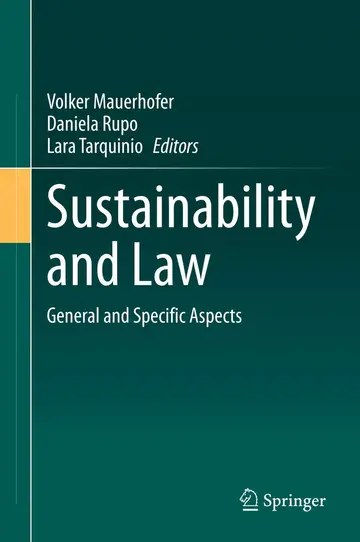 Cover of Sustainability and Law