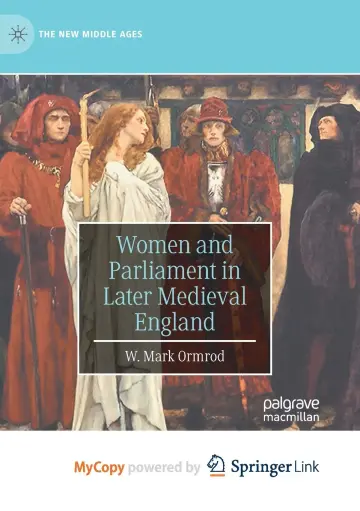 Cover of Women and Parliament in Later Medieval England
