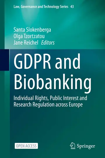Cover of GDPR and Biobanking