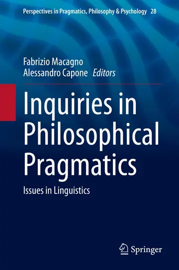 Cover of Inquiries in Philosophical Pragmatics
