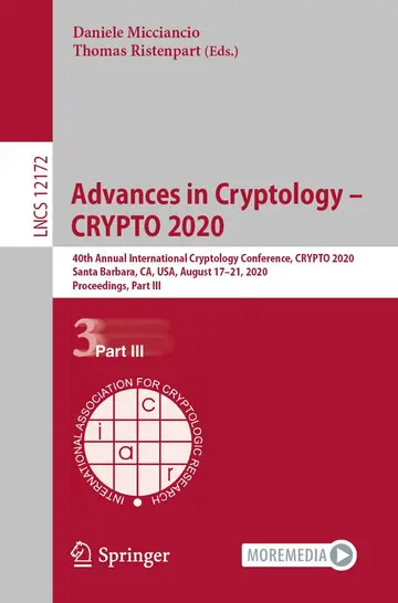 Cover of Advances in Cryptology – CRYPTO 2020