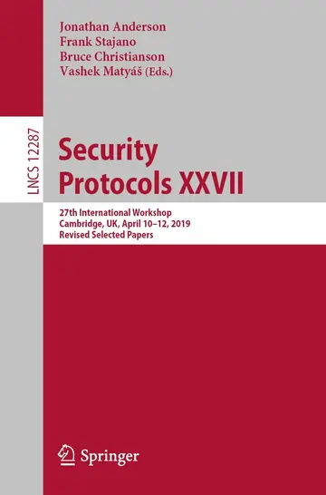 Cover of Security Protocols XXVII