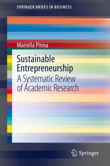 Cover of Sustainable Entrepreneurship