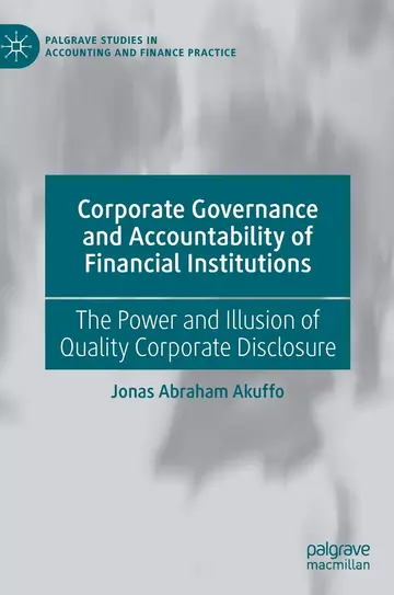 Cover of Corporate Governance and Accountability of Financial Institutions