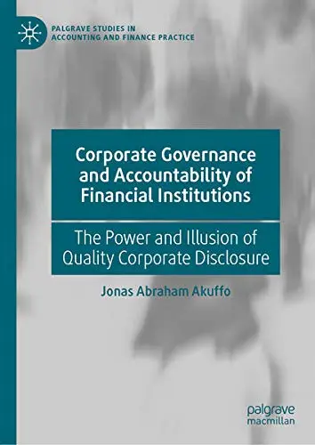 Cover of Corporate Governance and Accountability of Financial Institutions