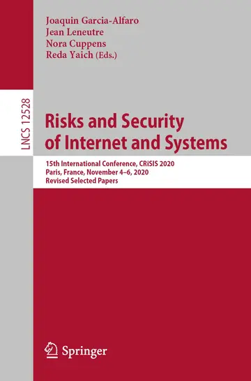 Cover of Risks and Security of Internet and Systems