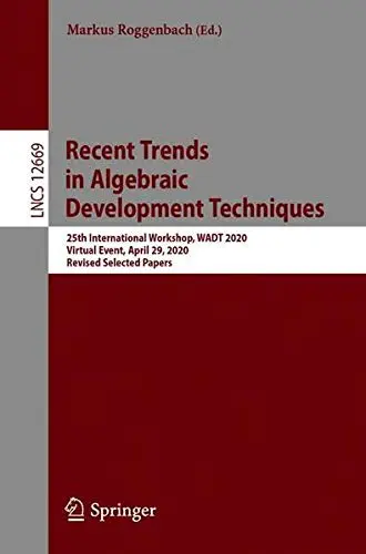 Cover of Recent Trends in Algebraic Development Techniques
