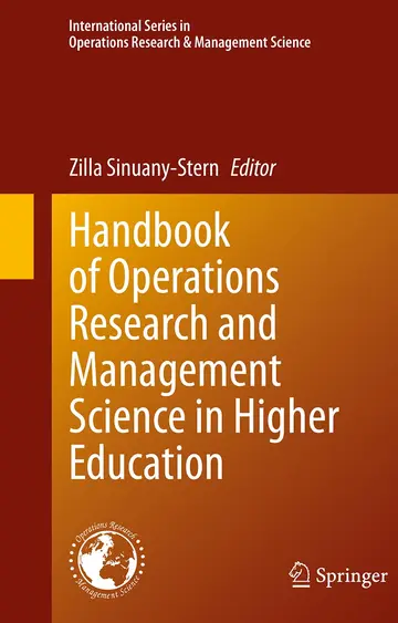 Cover of Handbook of Operations Research and Management Science in Higher Education