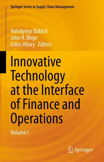Cover of Innovative Technology at the Interface of Finance and Operations (1)