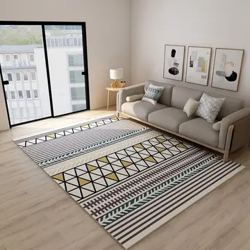Cover of MOXIC Soft Geometric Living Room Area Rugs Square Children Crawling Bedroom Rug Fleece Anti-Slip Carpets Morocco Modern Home Decor Mats Indoor Outdoor Runners Nursery 6.5' X 6.5'