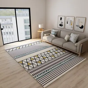 Cover of MOXIC Soft Geometric Living Room Area Rugs Rectangular Children Crawling Bedroom Rug Fleece Anti-Slip Carpets Morocco Modern Home Decor Mats Indoor Outdoor Runners Nursery 2.6' X 4'