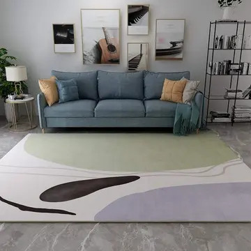 Cover of MOXIC Soft Abstract Art Living Room Area Rugs Square Children Crawling Bedroom Rug Fleece Anti-Slip Carpets Nordic Modern Home Decor Mats Indoor Outdoor Runners Nursery 6' X 6'