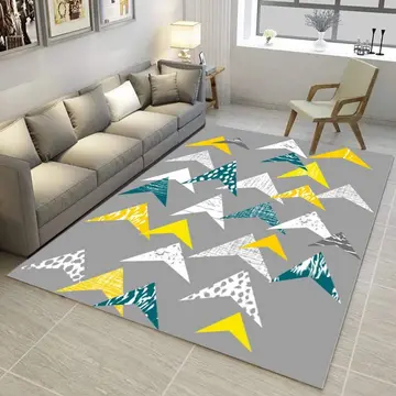Cover of MOXIC Soft Geometric Living Room Area Rugs Square Children Crawling Bedroom Rug Fleece Anti-Slip Fleece Carpets Modern Home Decor Mats Indoor Outdoor Runners Nursery 5' X 5'