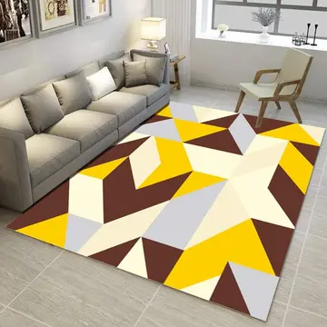 Cover of MOXIC Soft Geometric Living Room Area Rugs Square Children Crawling Bedroom Rug Fleece Anti-Slip Fleece Carpets Modern Home Decor Mats Indoor Outdoor Runners Nursery 6' X 6'