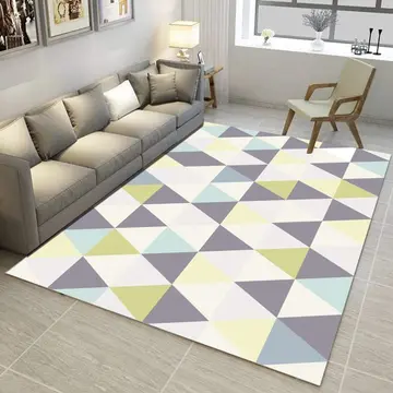 Cover of MOXIC Soft Geometric Living Room Area Rugs Rectangular Children Crawling Bedroom Rug Fleece Anti-Slip Fleece Carpets Modern Home Decor Mats Indoor Outdoor Runners Nursery 5' X 8'