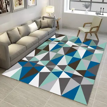 Cover of MOXIC Soft Geometric Living Room Area Rugs Rectangular Children Crawling Bedroom Rug Fleece Anti-Slip Fleece Carpets Modern Home Decor Mats Indoor Outdoor Runners Nursery 5' X 6.5'