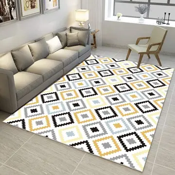 Cover of MOXIC Soft Geometric Living Room Area Rugs Rectangular Children Crawling Bedroom Rug Fleece Anti-Slip Fleece Carpets Modern Home Decor Mats Indoor Outdoor Runners Nursery 2.6' X 6.5'