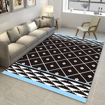 Cover of MOXIC Soft Geometric Living Room Area Rugs Rectangular Children Crawling Bedroom Rug Fleece Anti-Slip Fleece Carpets Modern Home Decor Mats Indoor Outdoor Runners Nursery 5' X 10'