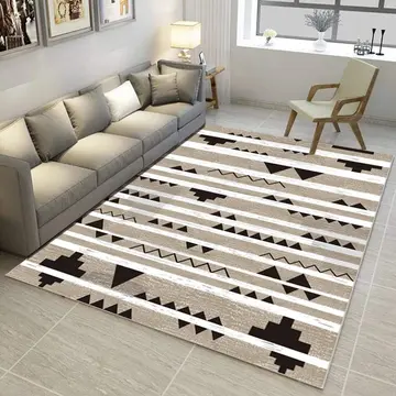 Cover of MOXIC Soft Geometric Living Room Area Rugs Rectangular Children Crawling Bedroom Rug Fleece Anti-Slip Fleece Carpets Modern Home Decor Mats Indoor Outdoor Runners Nursery 5' X 6'