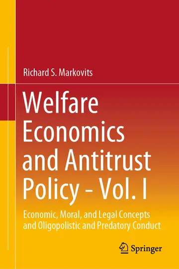 Cover of Welfare Economics and Antitrust Policy