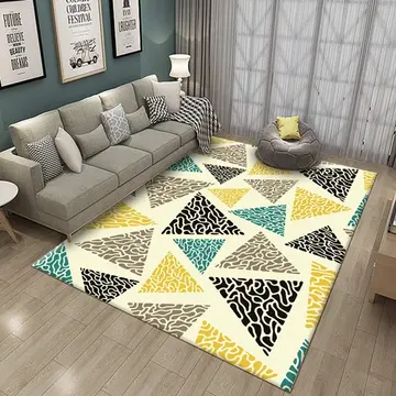 Cover of MOXIC Soft Geometric Living Room Area Rugs Rectangular Children Crawling Bedroom Rug Fleece Anti-Slip Carpets Modern Home Decor Mats Indoor Outdoor Runners Nursery 3.2' X 6.5'