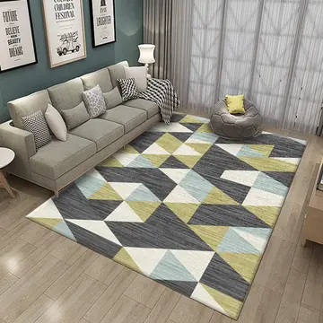 Cover of MOXIC Soft Geometric Living Room Area Rugs Square Children Crawling Bedroom Rug Fleece Anti-Slip Carpets Modern Home Decor Mats Indoor Outdoor Runners Nursery 5' X 5'