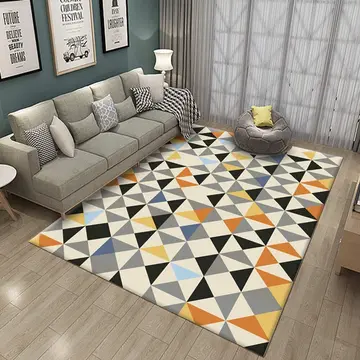 Cover of MOXIC Soft Geometric Living Room Area Rugs Rectangular Children Crawling Bedroom Rug Fleece Anti-Slip Carpets Modern Home Decor Mats Indoor Outdoor Runners Nursery 2.6' X 5.2'