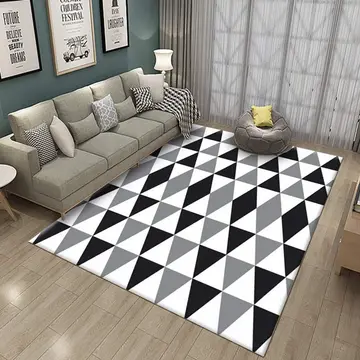Cover of MOXIC Soft Geometric Living Room Area Rugs Rectangular Children Crawling Bedroom Rug Fleece Anti-Slip Carpets Modern Home Decor Mats Indoor Outdoor Runners Nursery 6' X 8'