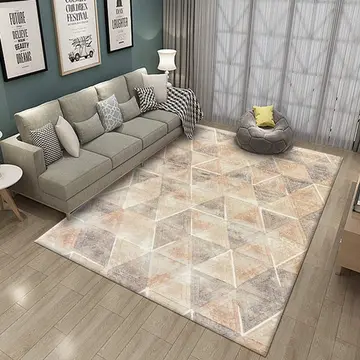 Cover of MOXIC Soft Geometric Living Room Area Rugs Rectangular Children Crawling Bedroom Rug Fleece Anti-Slip Carpets Modern Home Decor Mats Indoor Outdoor Runners Nursery 6' X 6.5'